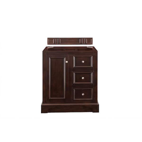 James Martin Vanities De Soto 31.3 in. W x 23.5 in. D x 35 in. H Single Bath Vanity Cabinet without Top in Burnished Mahogany