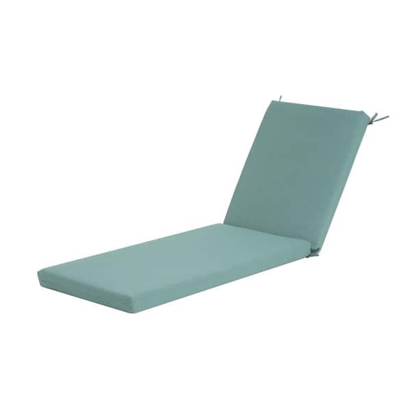 Noah 75 in. x 23 in. Patio 1-Piece Outdoor Chaise Lounge Cushion, Teal