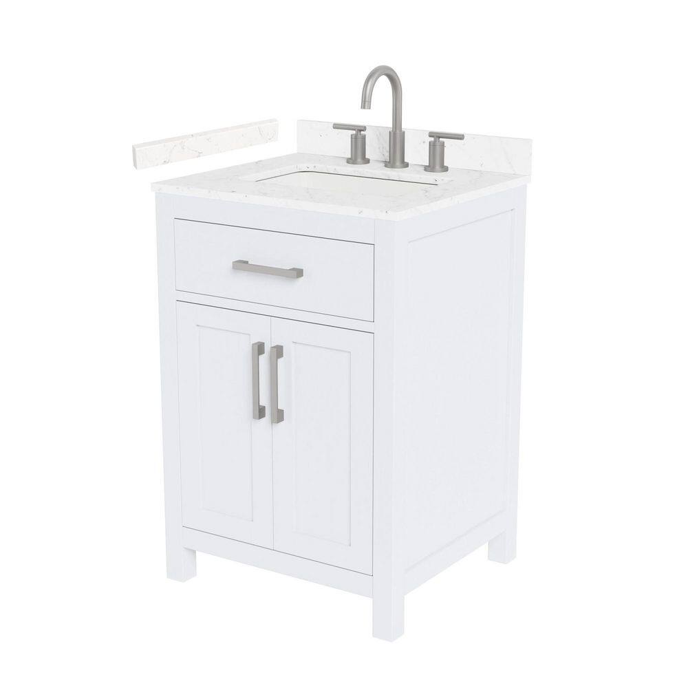 Beckett 24 in. Single Freestanding White Bath Vanity with Top price history on PriceWatchPro