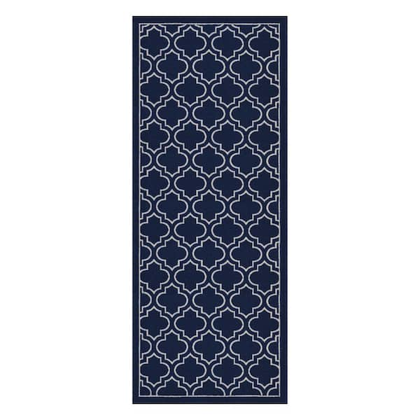 TrafficMaster Trellis Navy  Doormat 3 ft. x 4 ft. Accent Rug