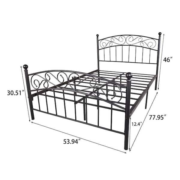 Bed Frame With Headboard, Bed Frame Full Size Dimensions