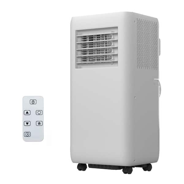 6,300 BTU (DOE) Portable Air Conditioner Cools 450 sq. ft. with Dehumidifier and Remote Control in White