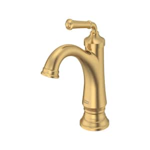 Delancey Single-Handle Single-Hole Bathroom Faucet with Pop-Up Drain in Brushed Cool Sunrise