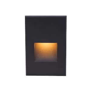 4-Watt Line Voltage 3000K Black Integrated LED Vertical Amber Wall or Stair Light