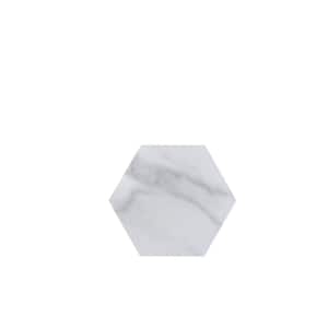 Bex Hexagon 6 in. x 6.9 in. Calacatta 2.3mm Stone Peel and Stick Backsplash Tile (6.5 sq.ft./30-Pack)