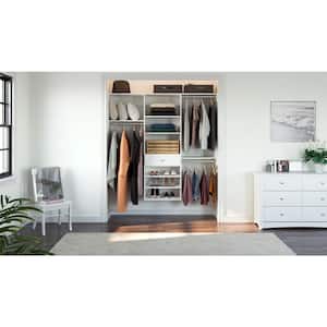 14 in. D x 72 in. W x 72 in. H Classic White Perfect Fit Wood Closet Kit