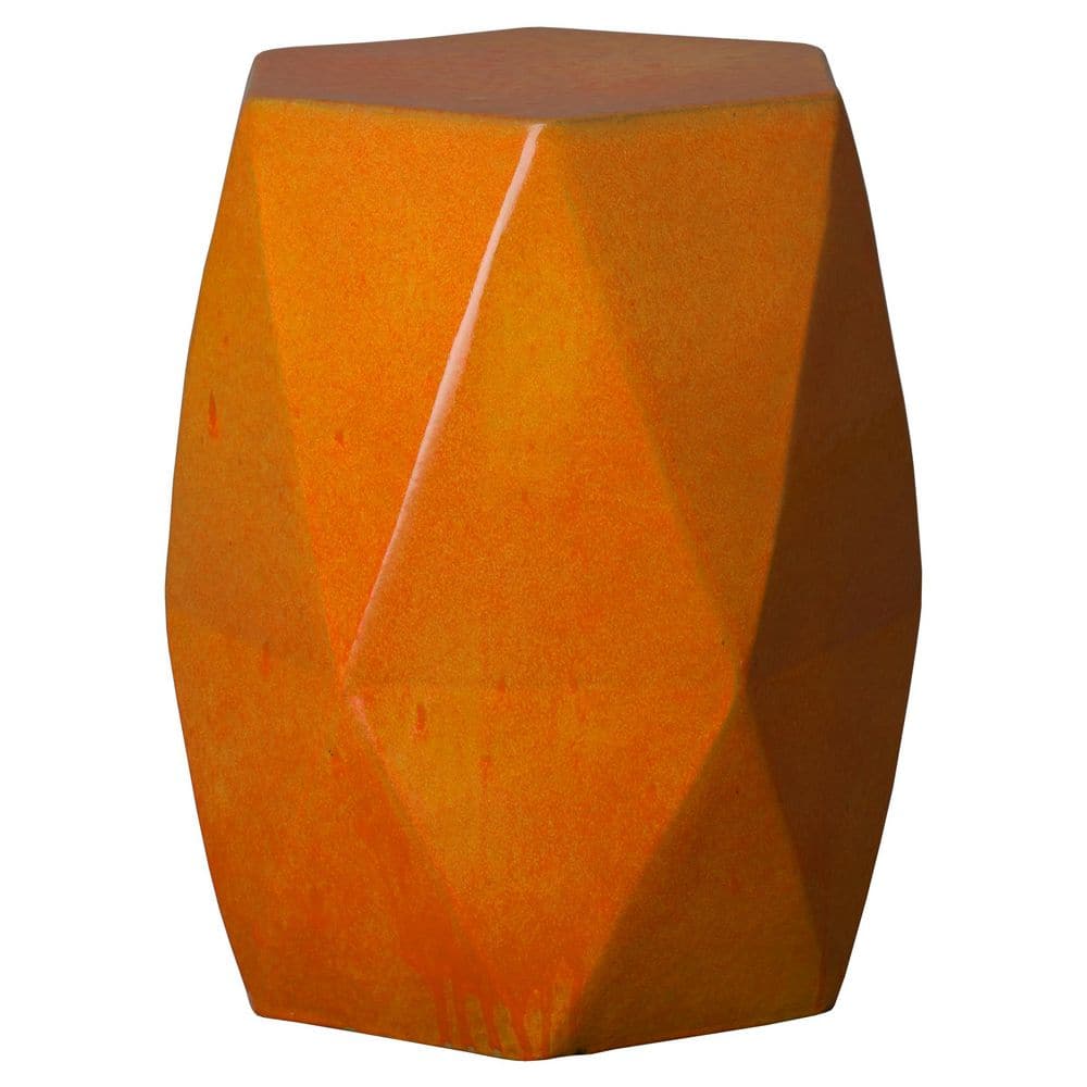 Brilliant Matrix 22 in. H Glossy Glaze Bright Orange Hexagon Ceramic Garden Stool price history on PriceWatchPro