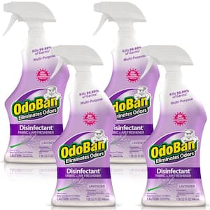 32 oz. Lavender Multi-Purpose Disinfectant Spray, Odor Eliminator, Sanitizer, Fabric Freshener, Mold Control (4-Pack)