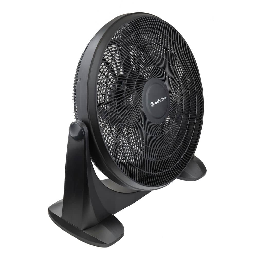 Comfort Zone 20  High Velocity Floor Fan with 180 Degree Adjustable Tilt  3 Speed  Ideal for Home  Bedroom  & Office  MTACF20