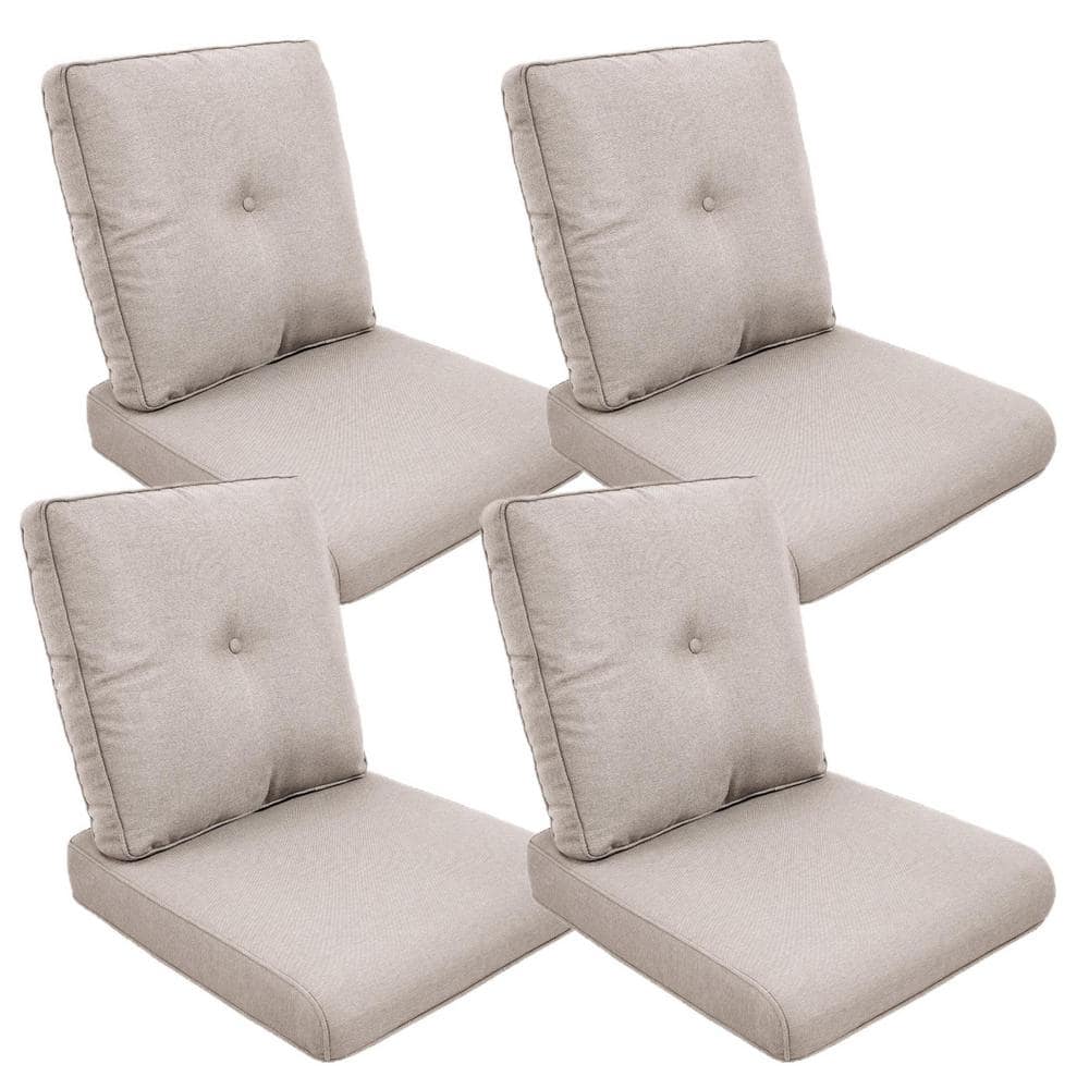 22 in. x 25 in. 8-Piece Deep Seating Outdoor Lounge Chair Replacement Cushion and Back Pillow in Beige price history on PriceWatchPro