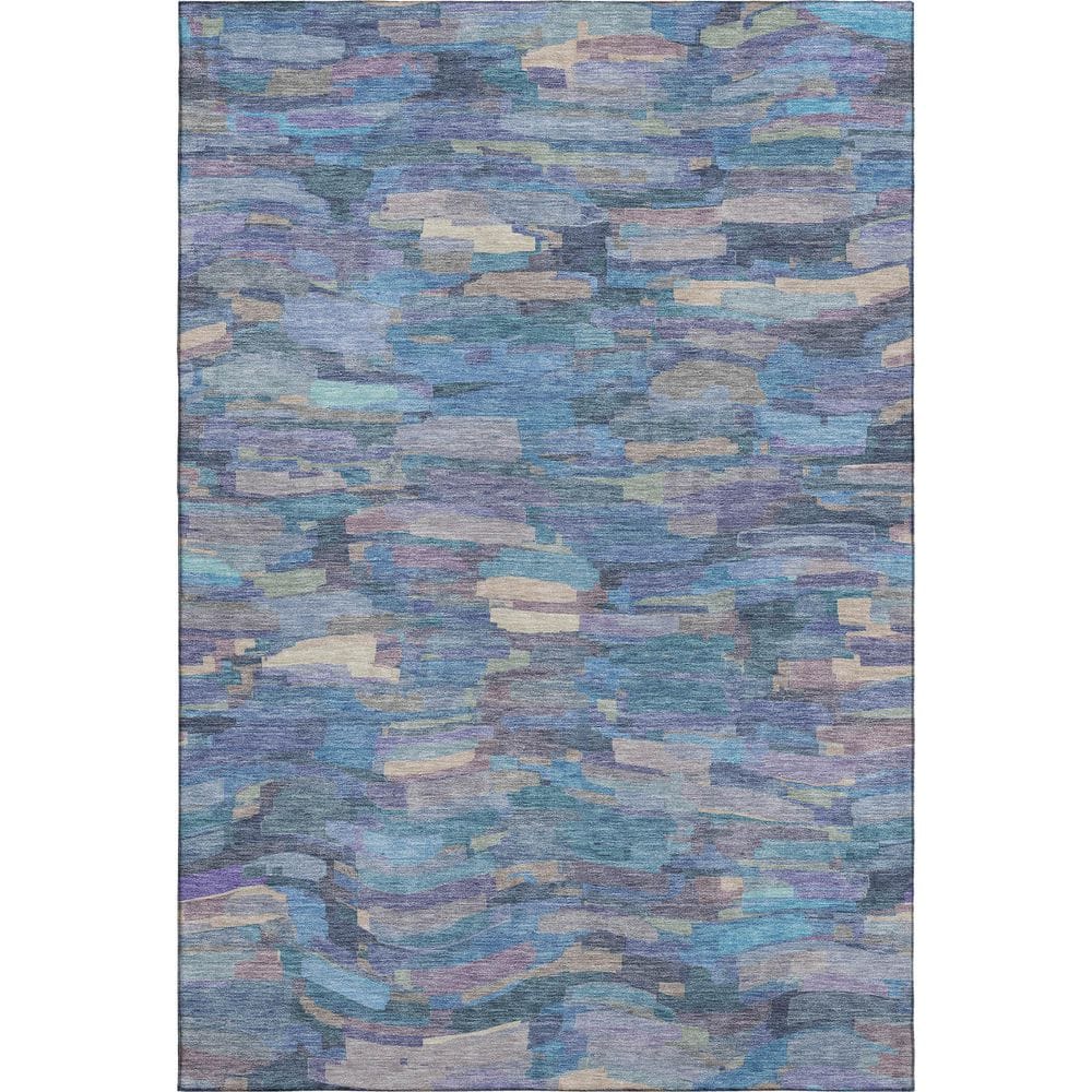 Mayfield Premium Machine Washable Abstract AMF2266 Denim 9 ft. x 12 ft. Area Rug price history on PriceWatchPro