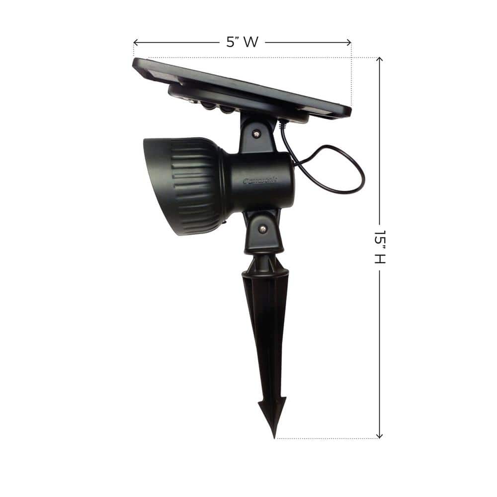 Progressive Warm White LED Solar Powered Landscape Spotlight