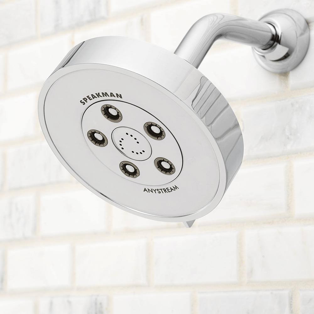 Polished Chrome Multi-Function Wall Mounted Shower Head