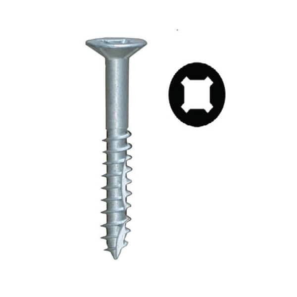Unbranded #8 x 1-1/2 in. Zinc Phillips Square Drive Flat-Head Coarse Thread with Nibs Self-Tapping Double Auger (1000 per Box)