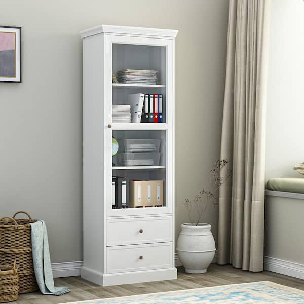 Cabinet with 4 Doors and 4 open shelgves for Living Room Office Bedroom -  Bed Bath & Beyond - 38168747
