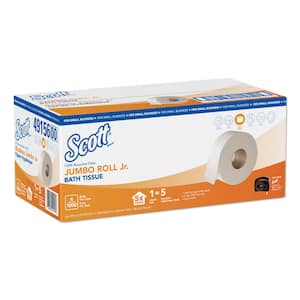 Essential 100% Recycled Fiber JRT Toilet Paper, Septic Safe, 2-Ply, White, 1000 ft, 4 Rolls/Carton
