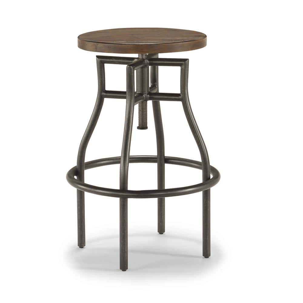 HOMESTYLES Portman 26 in. H x 18 in. W Dark Brown Metal and Wood