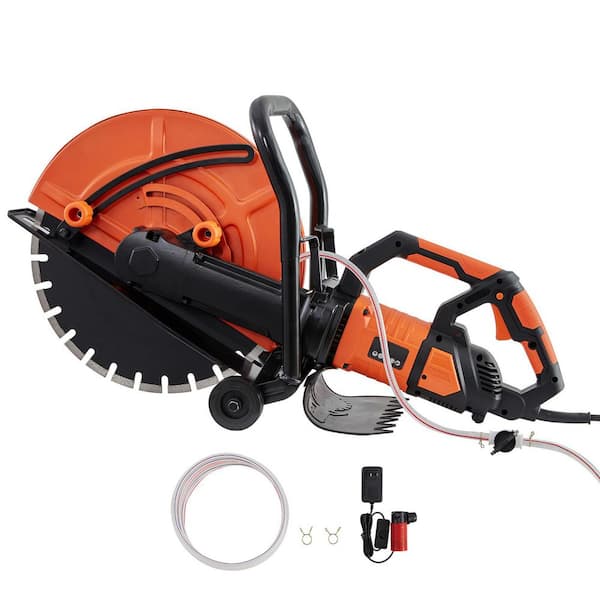 Electric Concrete Saw, 32 in. x 9 in. Adjustable Cutting Depth, 15 A Motor Circular Saw Cutter for Brick