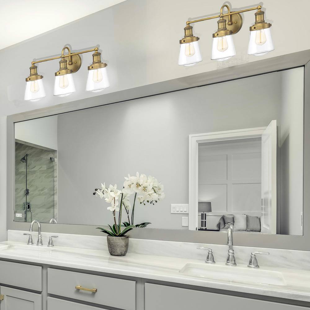 Taylor 22.63" Old Satin Brass Dimmable Bathroom Vanity Light