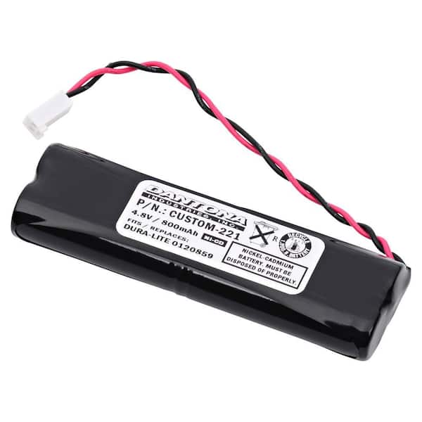 Dantona 4.8-Volt 800 mAh Ni-Cd battery for Dual-Lite - 120859 Emergency Lighting