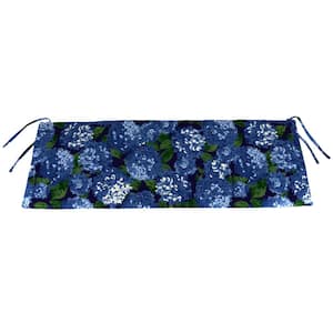 54 in. L x 18.5 in. W x 3 in. T Outdoor Bench Cushion in Hydrangea Midnight