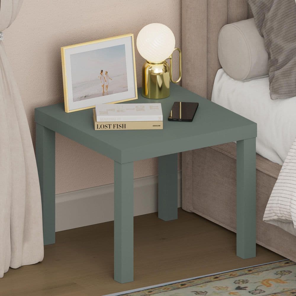 Classic Sage Green 20.08 in. W Nightstand with 1.8 Thick Square Tabletop
