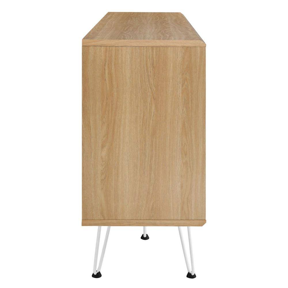 Nomad Modern Oak Sideboard with Sliding Metal Mesh Doors