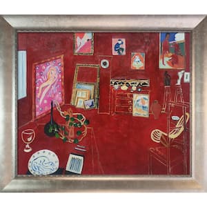 The Red Studio by Henri Matisse Champagne Scoop with Swirl Lip Framed Abstract Oil Painting Art Print 25 in. x 29 in.