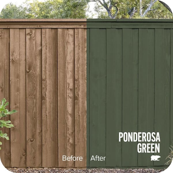 1 gal. #SC-120 Ponderosa Green Solid Color House and Fence Exterior Wood Stain