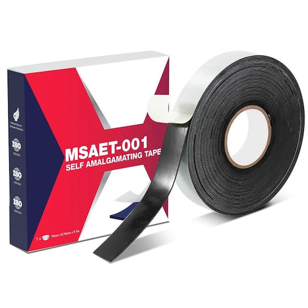 0.75 in. x 30 ft. Electrical Insulating Tape Self Amalgamating Waterproof High Voltage Rubber Splicing Black