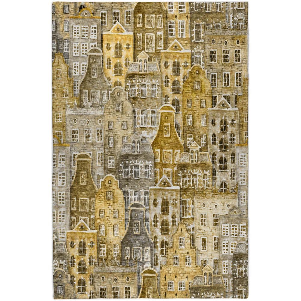Dream Shag Premium Machine Washable Abstract ADS600 Brown 8 ft. x 10 ft. Area Rug price history on PriceWatchPro