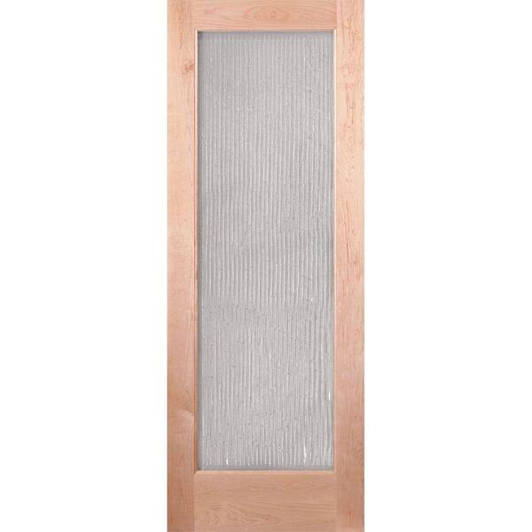 Feather River Doors 28 in. x 80 in. 1 Lite Unfinished Maple Bamboo Casting Woodgrain Interior Door Slab