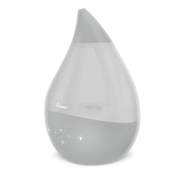 Crane 1 Gal. Top Fill Drop Cool Mist Humidifier with Sound Machine for Medium to Large Rooms up to 500 sq. ft. - Grey