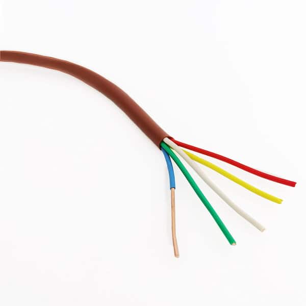 50 ft. 18/5-Gauge 5-Conductor Brown Stranded Thermostat Wire Cable ETL Listed for HVAC Systems
