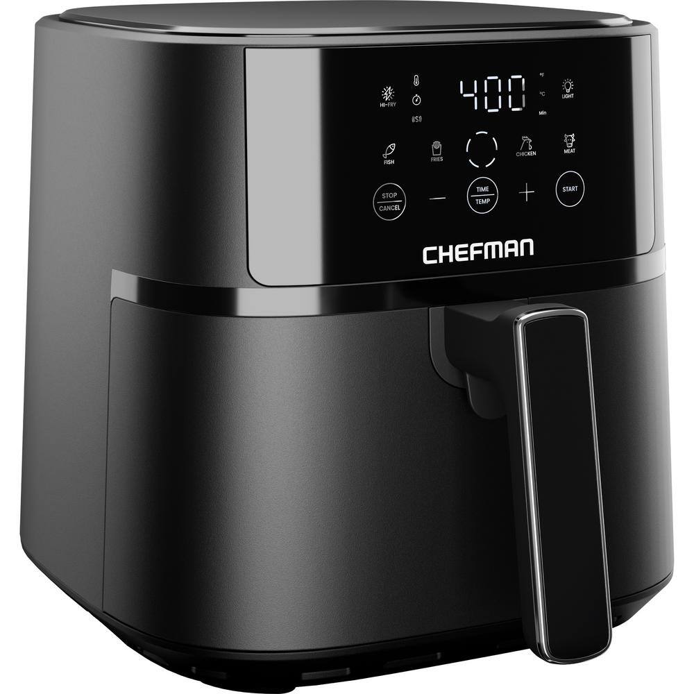 Chefman 6 Qt Black Digital Touch Air Fryer with Hi-Fry Technology