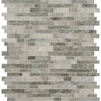 Savoy Interlocking 12 in. x 12 in. x 8 mm Glossy/ Textured Glass Mesh-Mounted Mosaic Tile (1 sq. ft.)