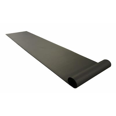 Recycled Flooring 1/4 in. T x 4 ft. W x 10 ft. L Black Commercial Rubber Flooring Mats