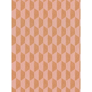 Woven Hexagons Pink & Orange Paper Strippable Roll (Covers 57 sq. ft.)