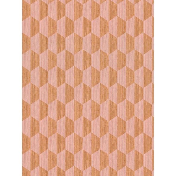Walls Republic Woven Hexagons Pink & Orange Paper Strippable Roll (Covers 57 sq. ft.)