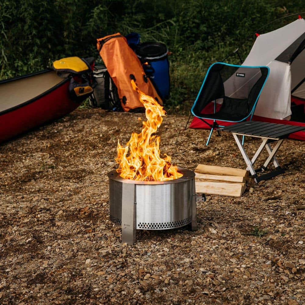 21-Inch Stainless Steel Round Smokeless Fire Pit