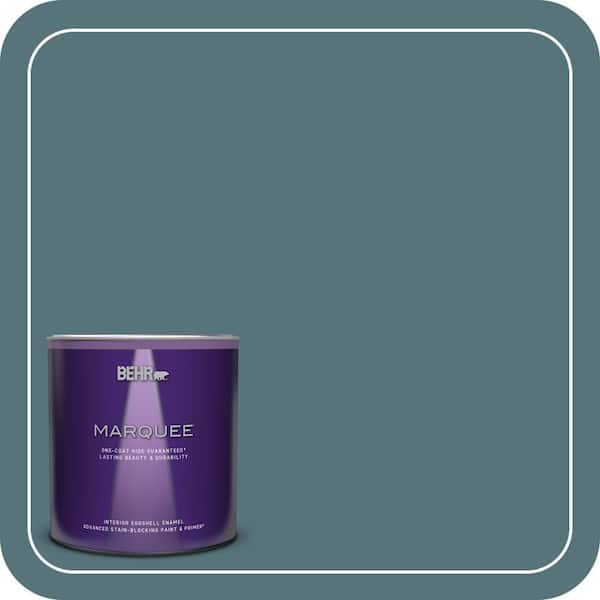BEHR MARQUEE 1 qt. Home Decorators Collection #HDC-FL15-03 Blue Sage Eggshell Enamel Interior Paint & Primer