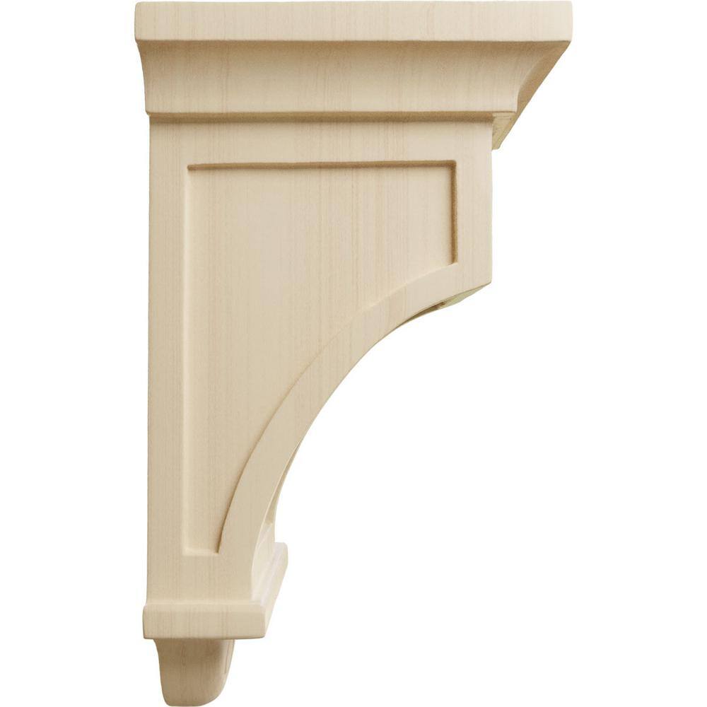 Unfinished Rubberwood Traditional Decorative Corbel 9"