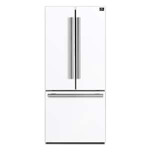 Espresso Gallipoli 30 in. French Door White Refrigerator, 17.5 cu. ft. Capacity with Ice Maker
