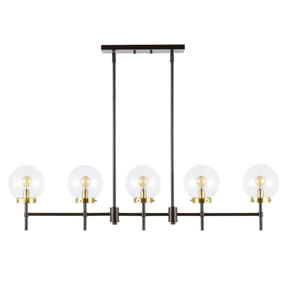 Mylah 5-Light Oil Rubbed Bronze Glass Globe Pendant