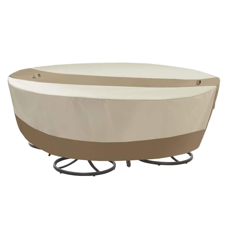 Hampton Bay Ripstop Deluxe Round Table and Chair Cover