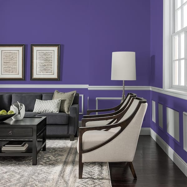 Glidden Exterior Paint + Primer: Purple/Eggplant, One Coat, Flat, 1-Gallon  