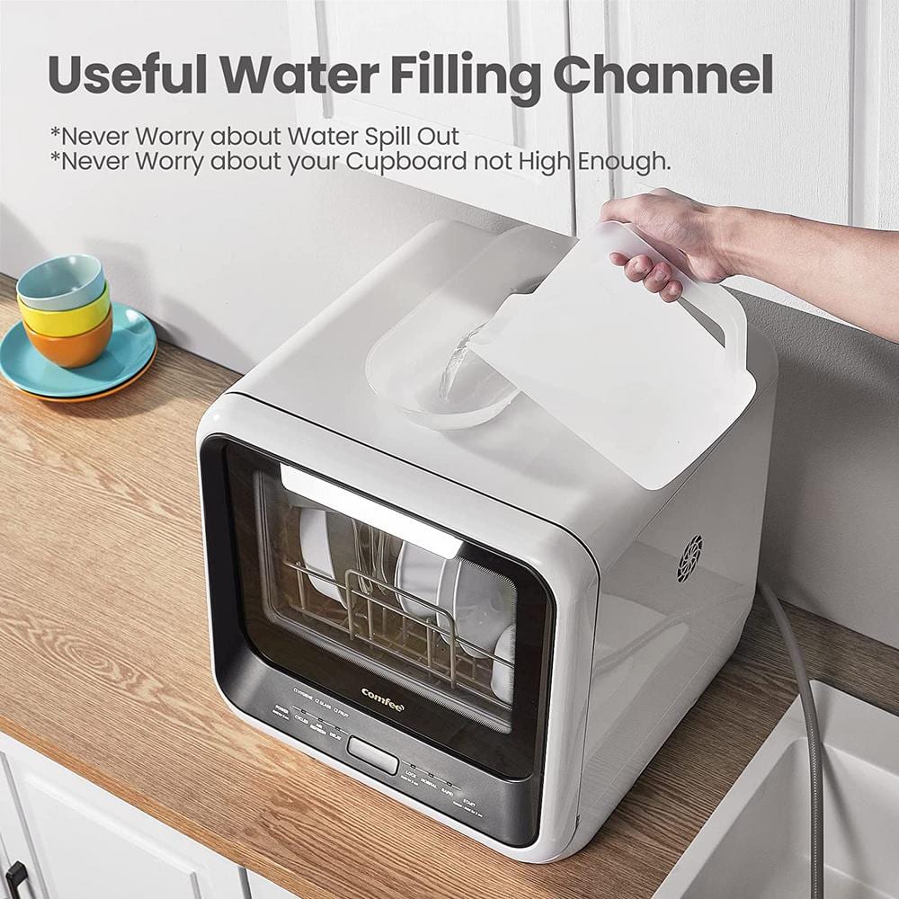 Black Stainless Steel Energy Star Countertop Dishwasher for RV