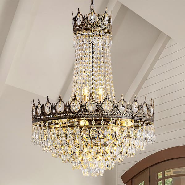 Briignite 5-Light Brown Modern Farmhouse Rattan Pendant Light