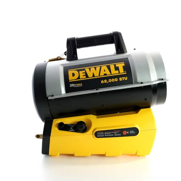 DEWALT 27,000-68,000 BTU 20.25 in L Cordless/Hybrid Forced Air Propane Portable Heater