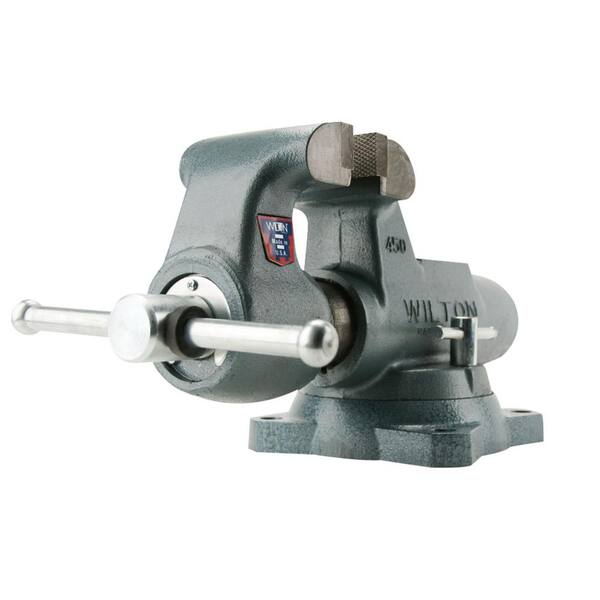 Wilton 500 S 5 in. Machinist Round Channel Vise with Swivel Base, 4.25 in. Throat Depth